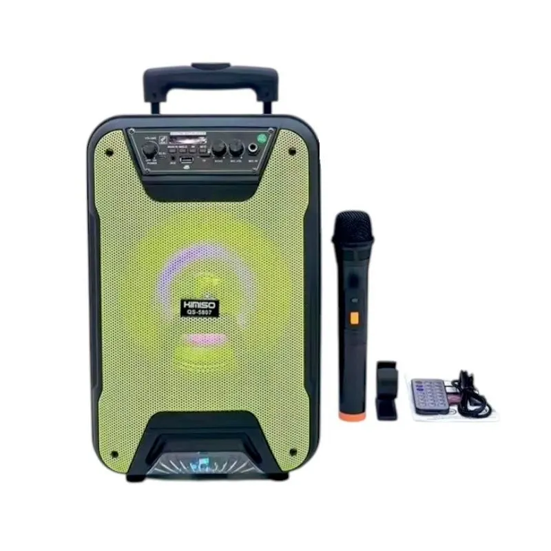Φορητό ηχείο subwoofer με μικρόφωνο Karaoke - QS-5807 - 813072 - Green