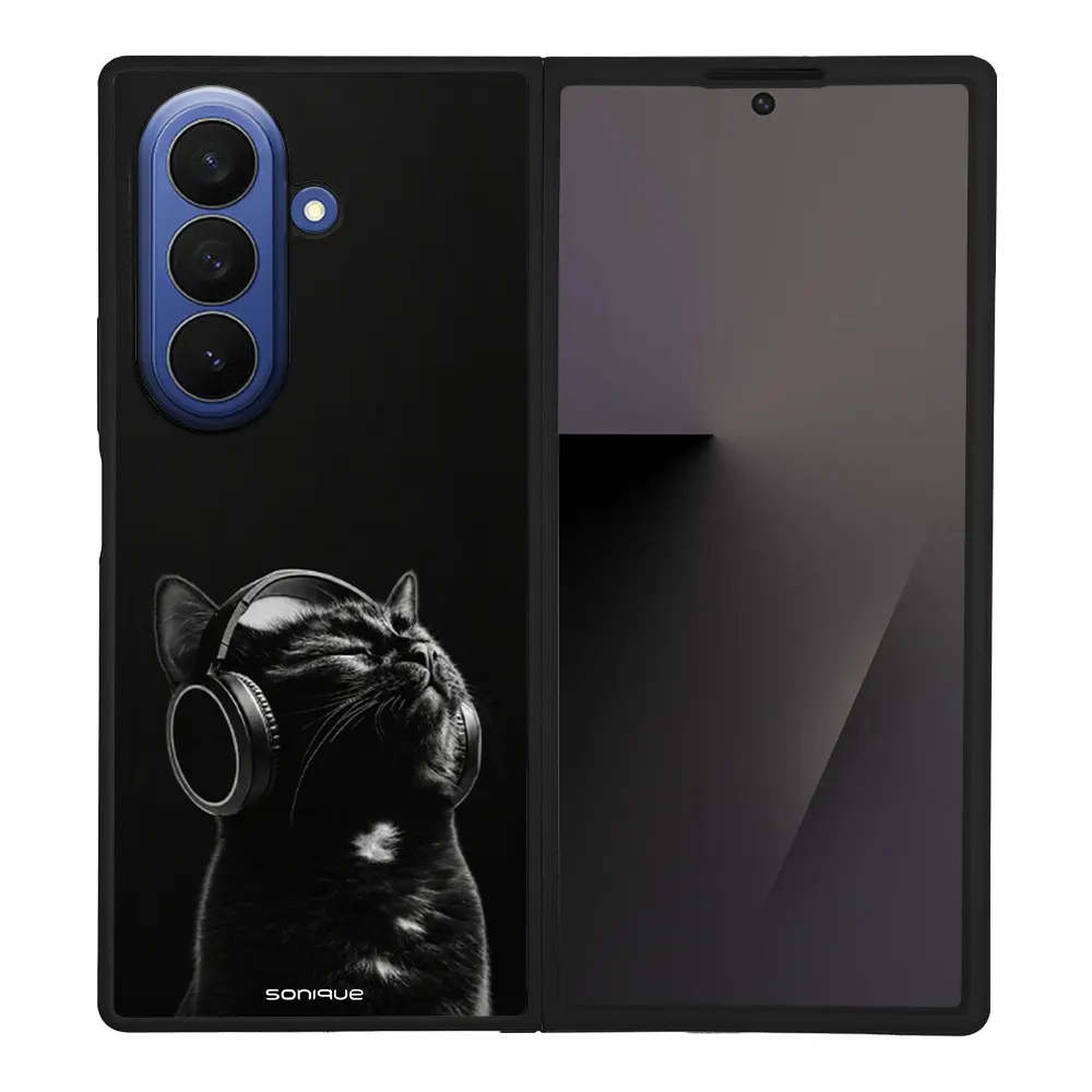 Θήκη Sonique Men's Edition για Samsung Galaxy Z Fold 7 Audio Kitten - Black