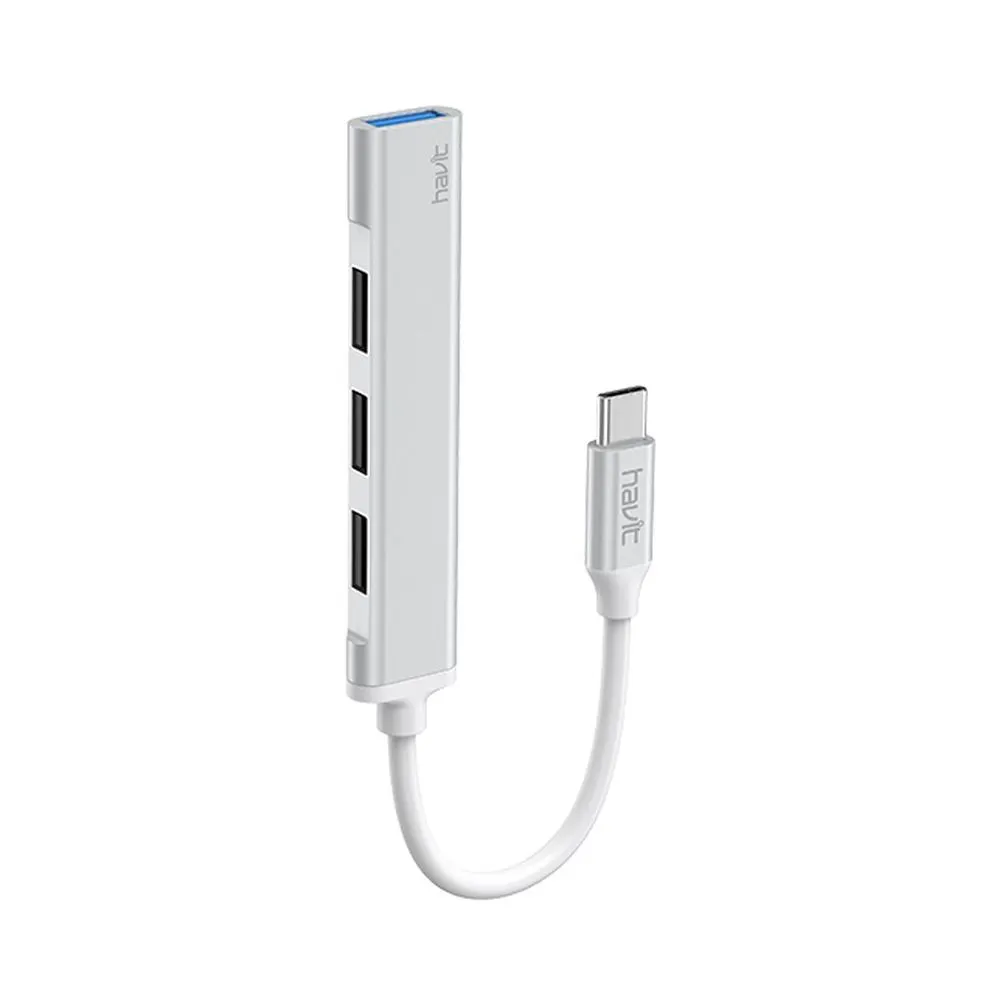 Havit HB41 Hub USB-C σε 4 USB-A Ασημί