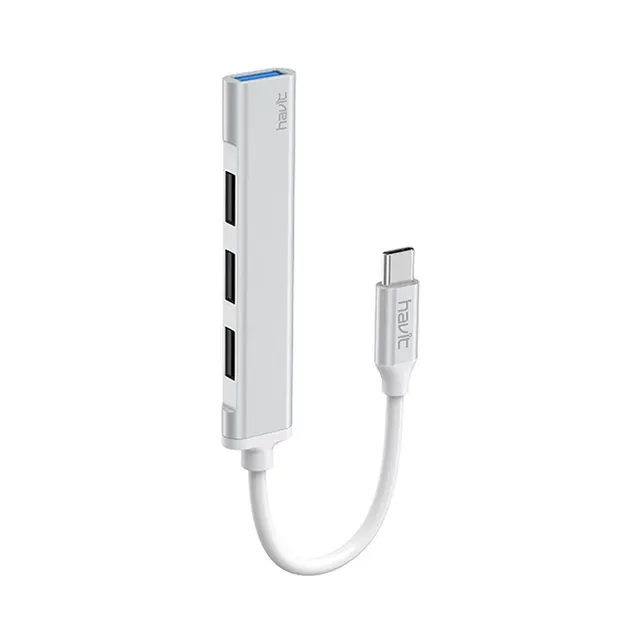 Havit HB41 Hub USB-C σε 4 USB-A Ασημί