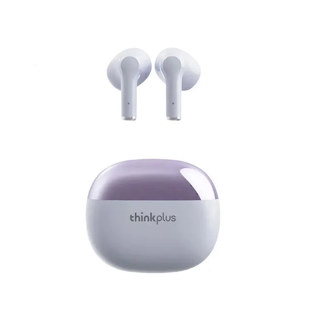 Ακουστικά Bluetooth Lenovo X15 Pro με Θήκη Φόρτισης Λιλά