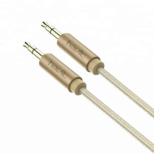 Καλώδιο 'Ηχου AUX Havit CB66 3,5mm σε 3,5mm 1m Χρυσό