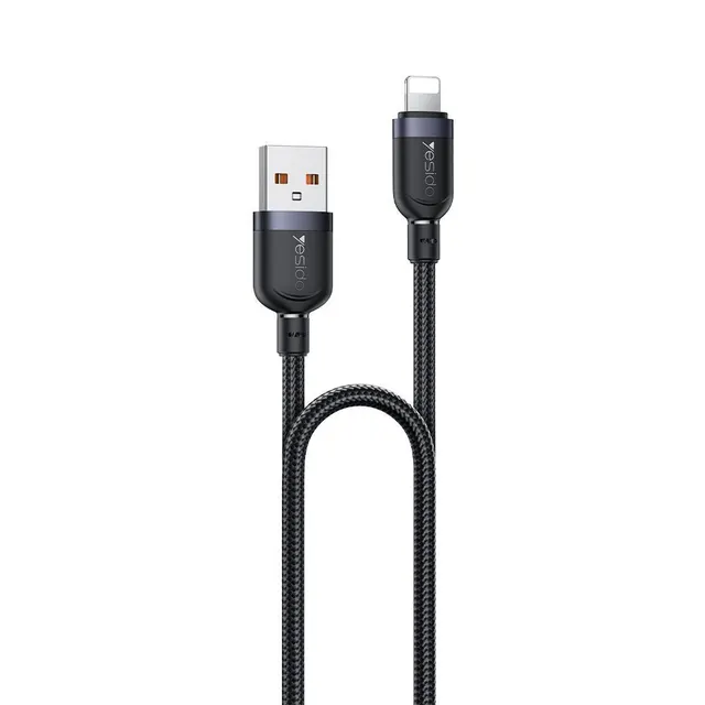 Καλώδιο Yesido CA132L Braided USB-A σε Lightning 12W 1.2m Μαύρο