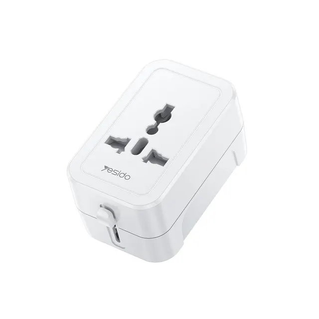 Universal Αντάπτορας Πρίζας Yesido MC32 1380W AU/US/EU/UK Λευκό