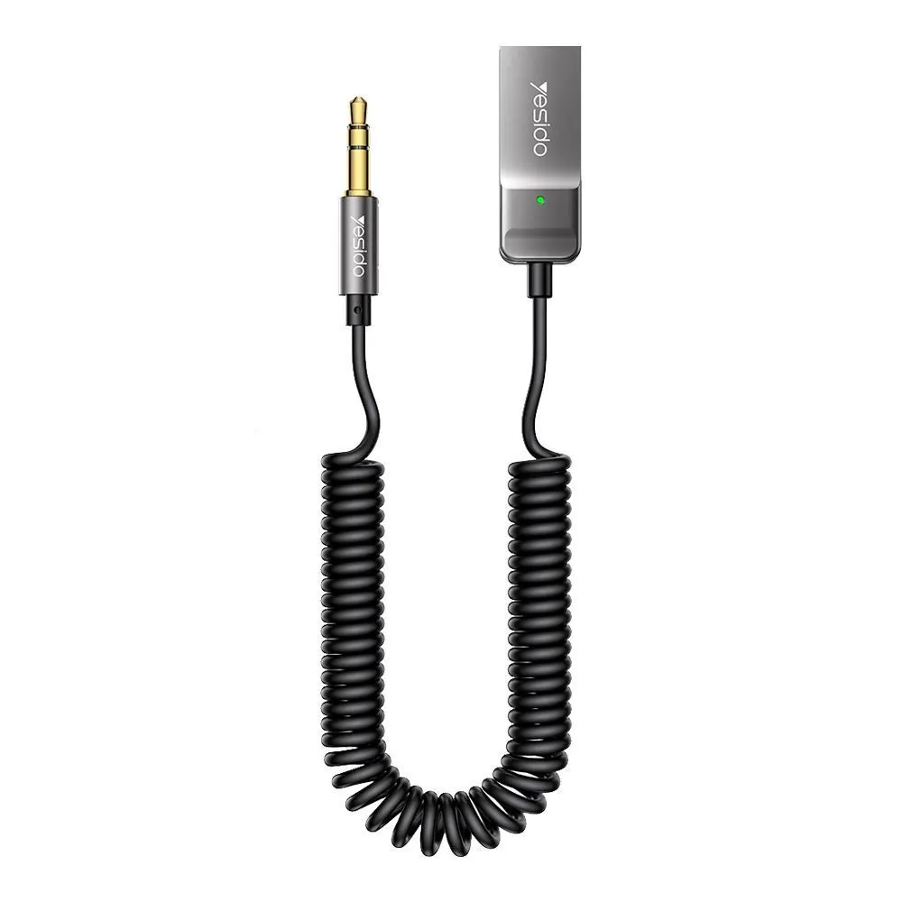 Yesido Αντάπτορας Bluetooth 5.0 AUX YAU82 Γκρι