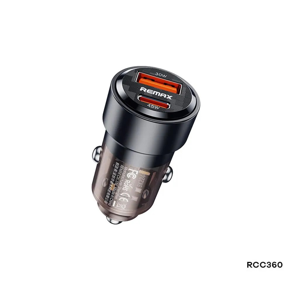 Φορτιστής Αυτοκινήτου REMAX Walking Series RCC360 75W PD+QC|1C+1A|3A Μαύρο