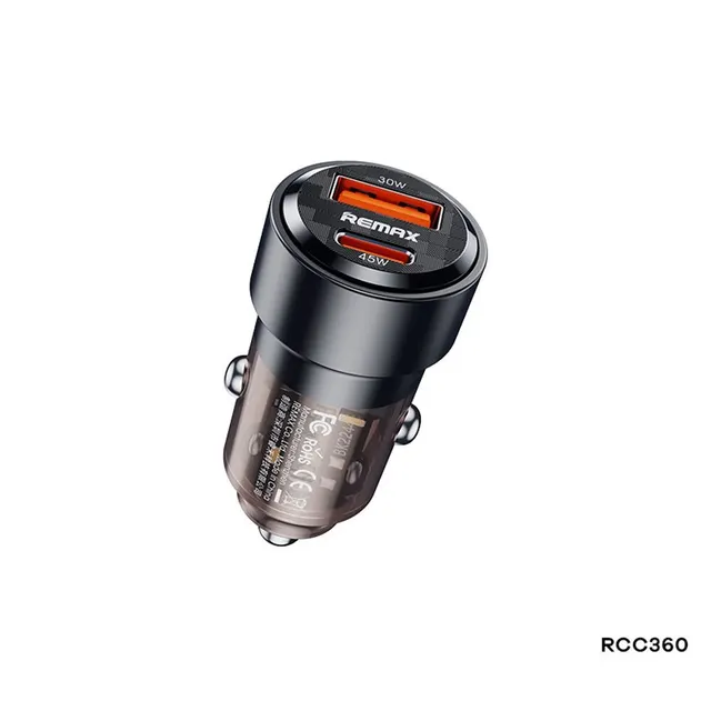 Φορτιστής Αυτοκινήτου REMAX Walking Series RCC360 75W PD+QC|1C+1A|3A Μαύρο