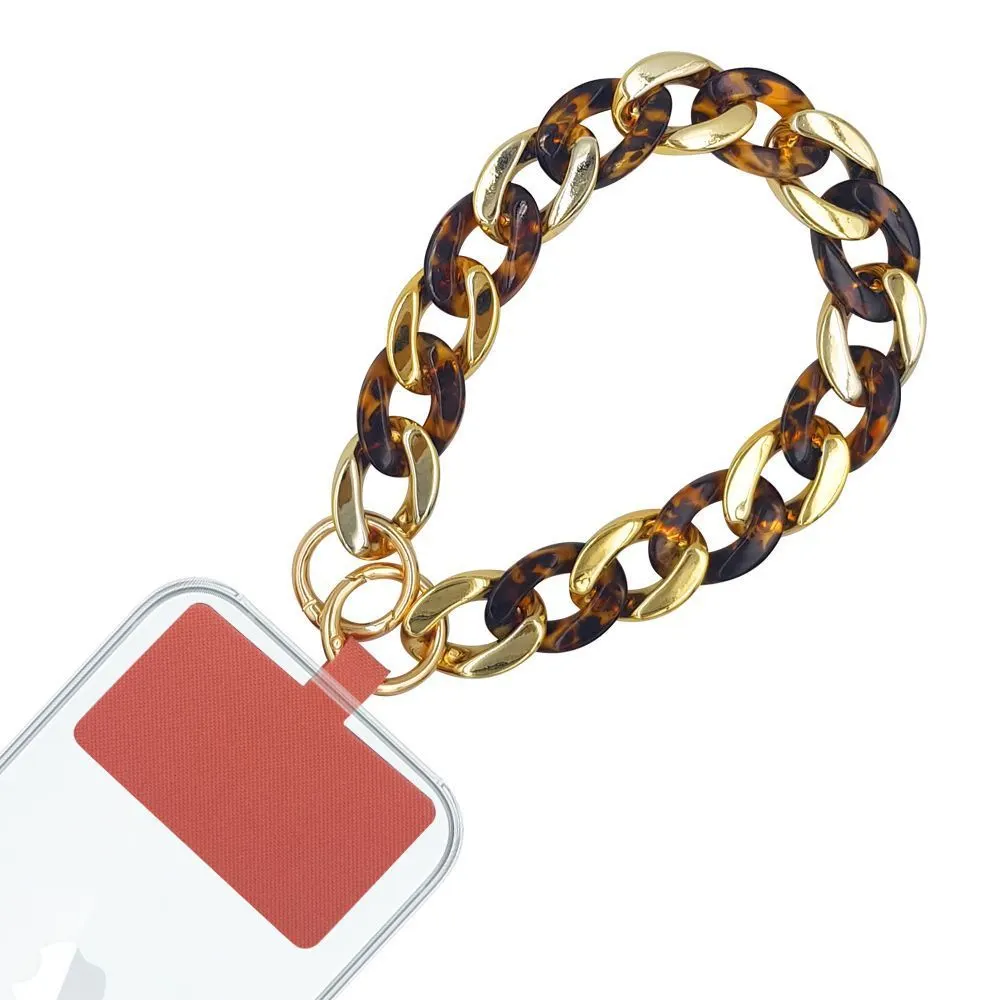 Βραχιόλι Λουράκι Sonique Golden Charm Ακρυλικό 30cm για Κινητό Καφέ