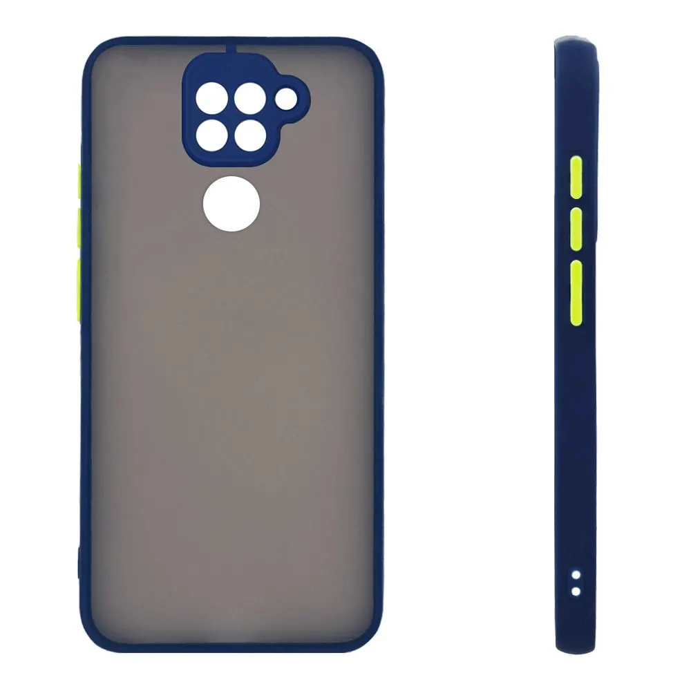 Θήκη Σιλικόνης Color Button Bumper Sonique Xiaomi Redmi Note 9 Μπλέ