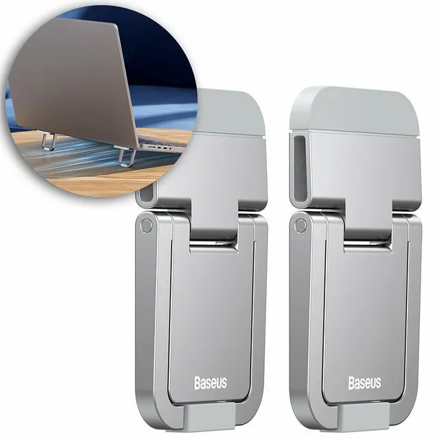 Βάσεις στήριξης Laptop Baseus Slim Kickstand (2τμχ) Ασημί