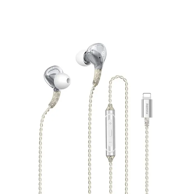 Ακουστικά Remax Metal Wired Lightning RM-616i Μαύρο