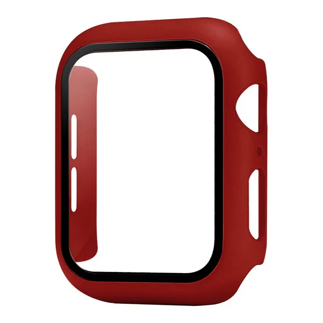 Θήκη Προστασία PC + Tempered Glass Sonique για Apple Watch Apple Watch 7/8/9 41mm Κόκκινο