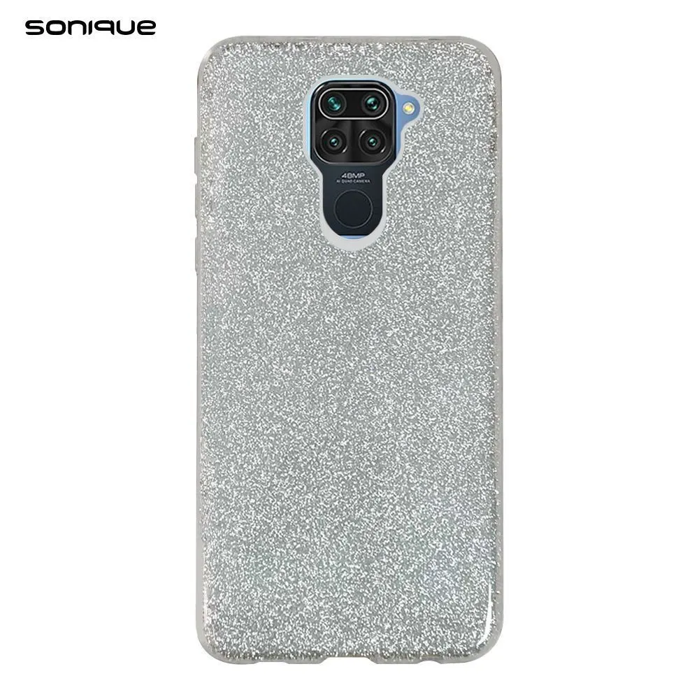 Θήκη Σιλικόνης Sonique Shiny Xiaomi Redmi Note 9 Ασημί