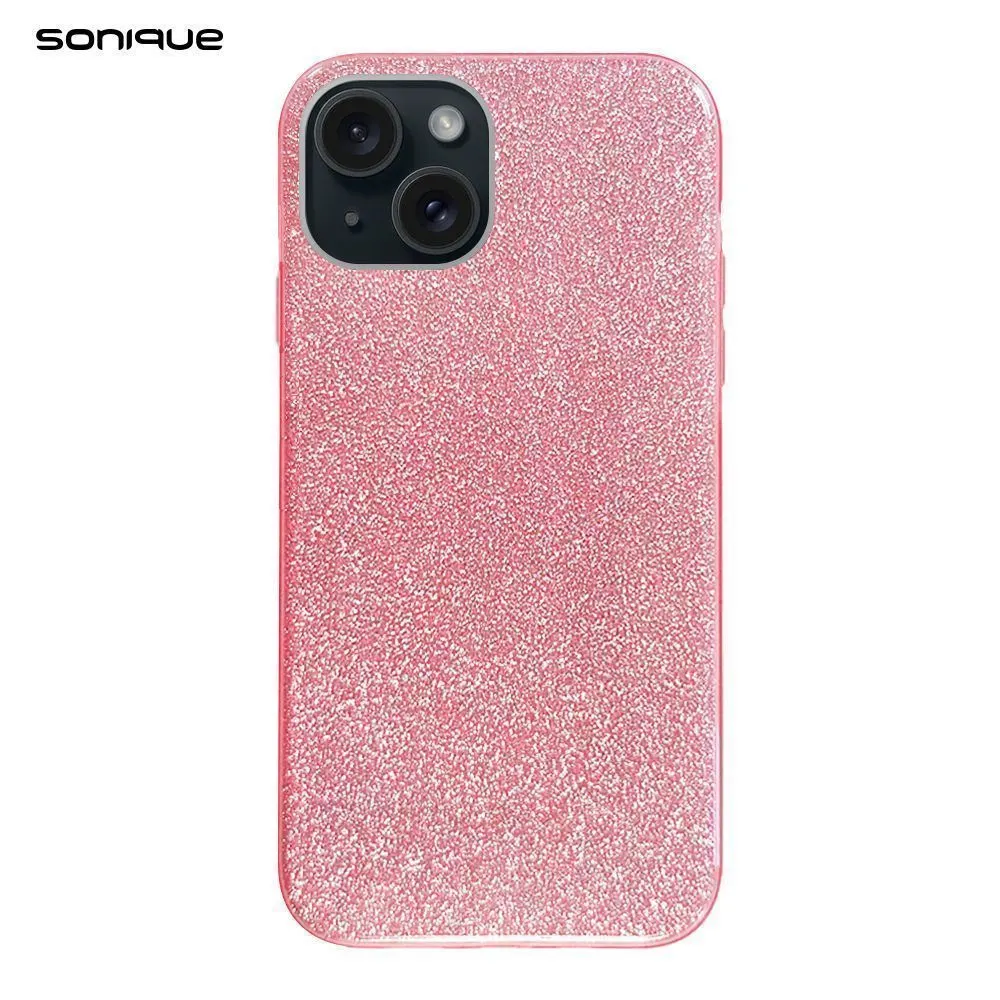 Θήκη Σιλικόνης Sonique Shiny Apple iPhone 15 Ροζ