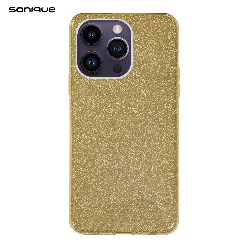 Θήκη Σιλικόνης Sonique Shiny Apple iPhone 13 Pro Max Χρυσό