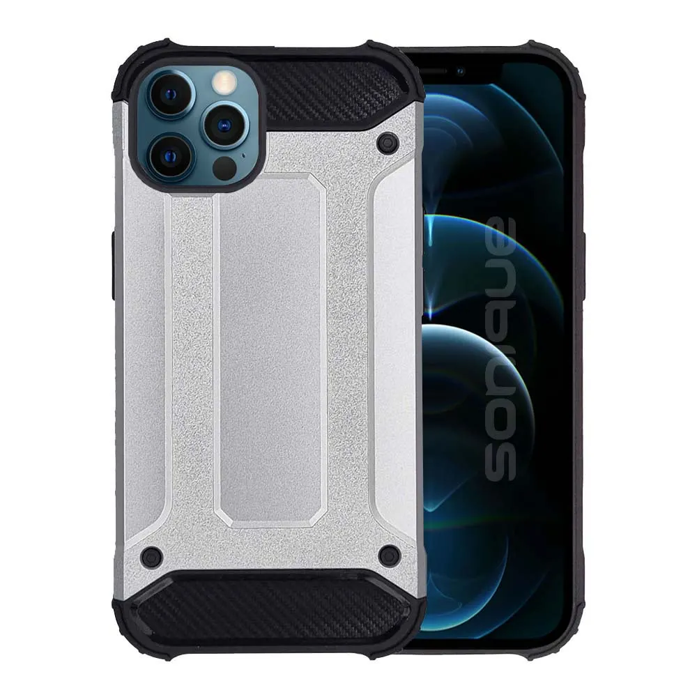 Θήκη Heavy Armor Sonique Apple iPhone 12 / iPhone 12 Pro Ασημί