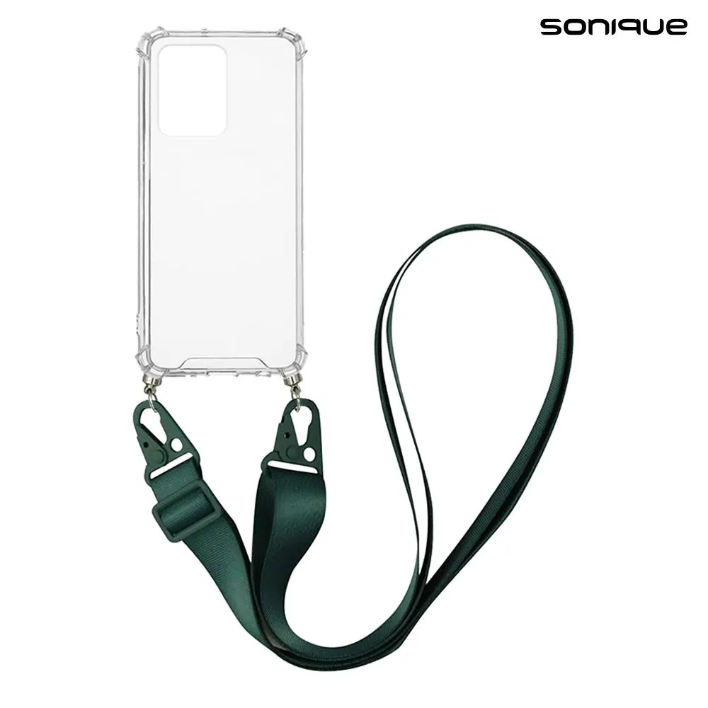 Θήκη Σιλικόνης με Strap Sonique Armor Clear Xiaomi Redmi Note 12 Pro 5G / Poco X5 Pro 5G Πράσινο Σκούρο