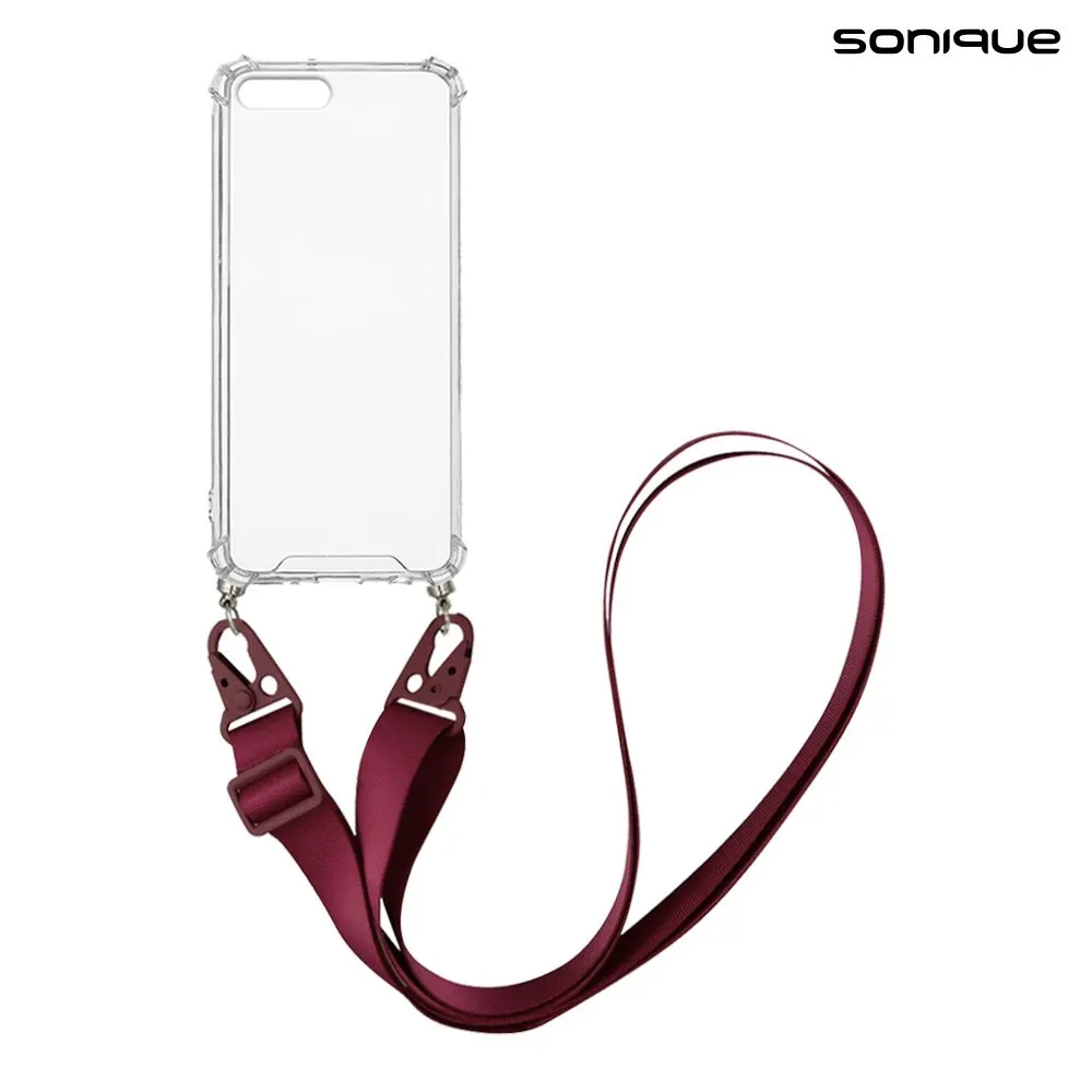 Θήκη Σιλικόνης με Strap Sonique Armor Clear Apple iPhone 7 Plus / iPhone 8 Plus Μπορντό