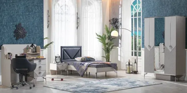 Σετ Επίπλων για Μοντέρνο Δωμάτιο Νεολαίας 100x200 cm