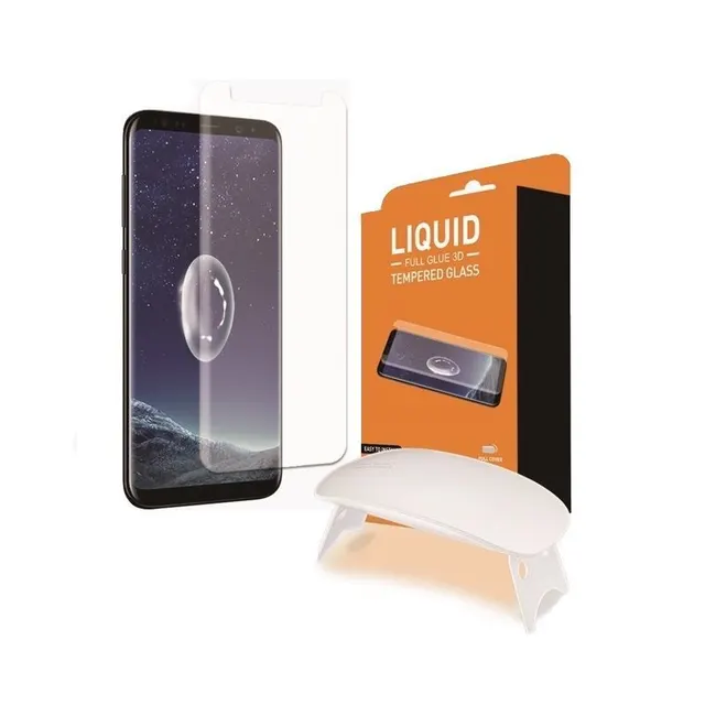 T-MAX UV Glass Samsung + Λάμπα UV Galaxy S8 Plus Διάφανο