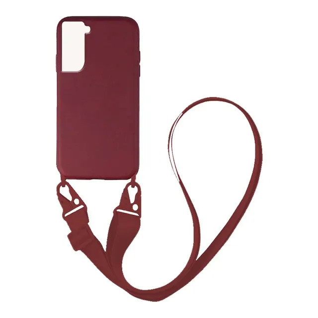 Θήκη Σιλικόνης με Strap CarryHang Sonique Samsung Galaxy S22 Plus Μπορντό
