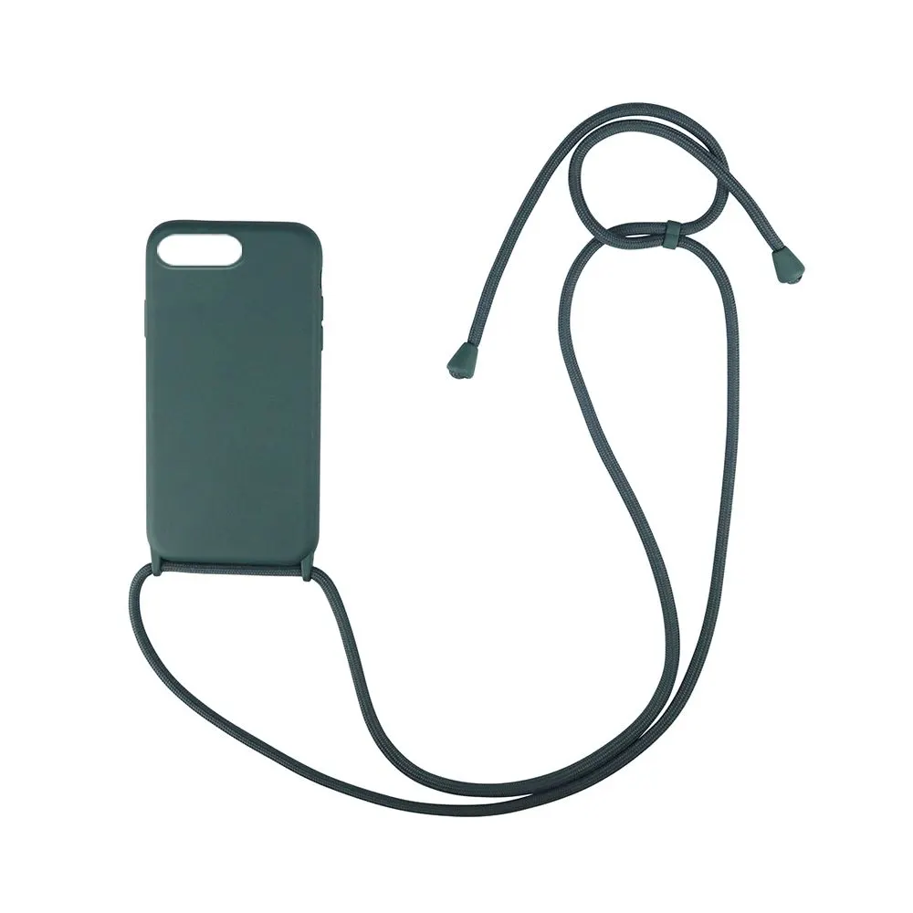 Θήκη Σιλικόνης με Κορδόνι CarryHang Sonique Apple iPhone 7 Plus / iPhone 8 Plus Πράσινο Σκούρο