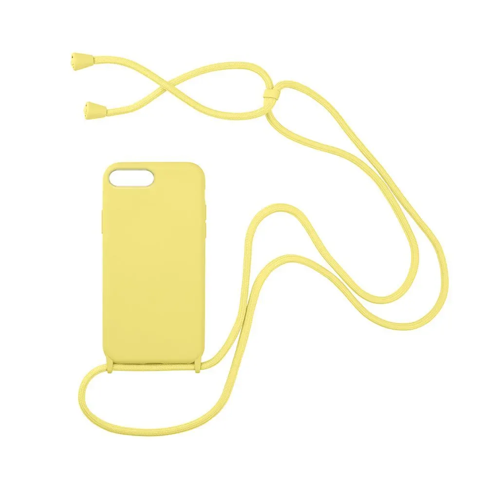 Θήκη Σιλικόνης με Κορδόνι CarryHang Sonique Apple iPhone 7 Plus / iPhone 8 Plus Κίτρινο