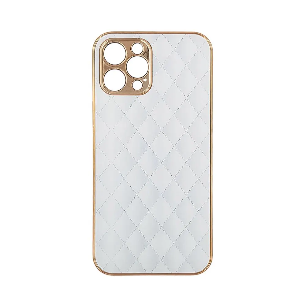 GKK Electroplate Glass Case Apple iPhone 12 Pro Max Cube Λευκό