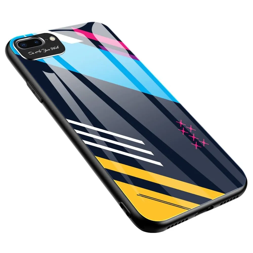 Θήκη Γυαλιού Χρώματος Ανθεκτική για Apple iPhone 7 / iPhone 8 / iPhone SE 2020 / iPhone SE 2022 Σχέδιο Colorous 2