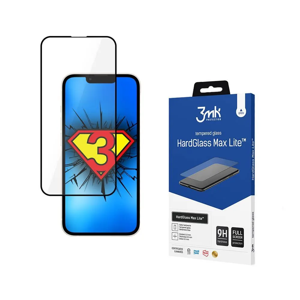 3MK HardGlass Max Lite Full Screen Apple iPhone 13 Mini Μαύρο