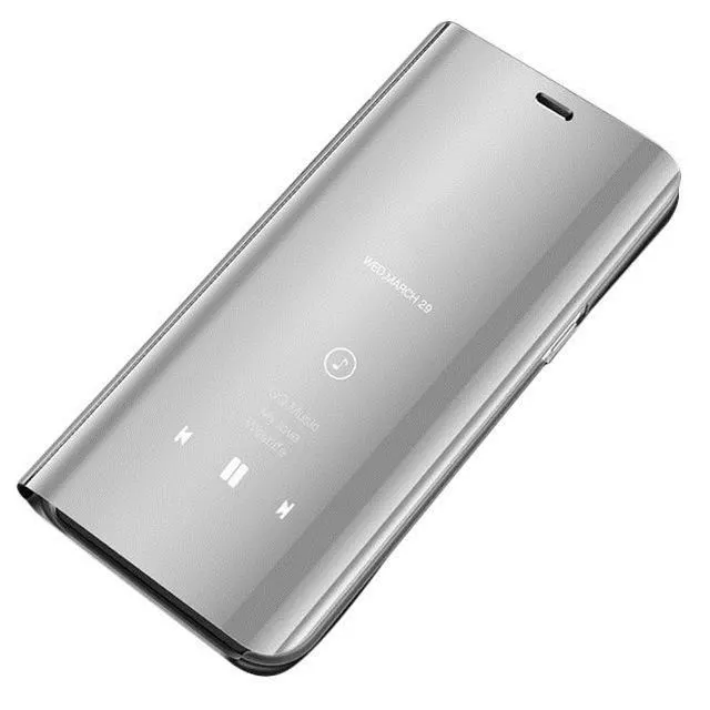 Clear View Cover Huawei Mate 20 Lite Ασημί