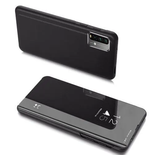 Clear View Cover Xiaomi Poco M3 Μαύρο