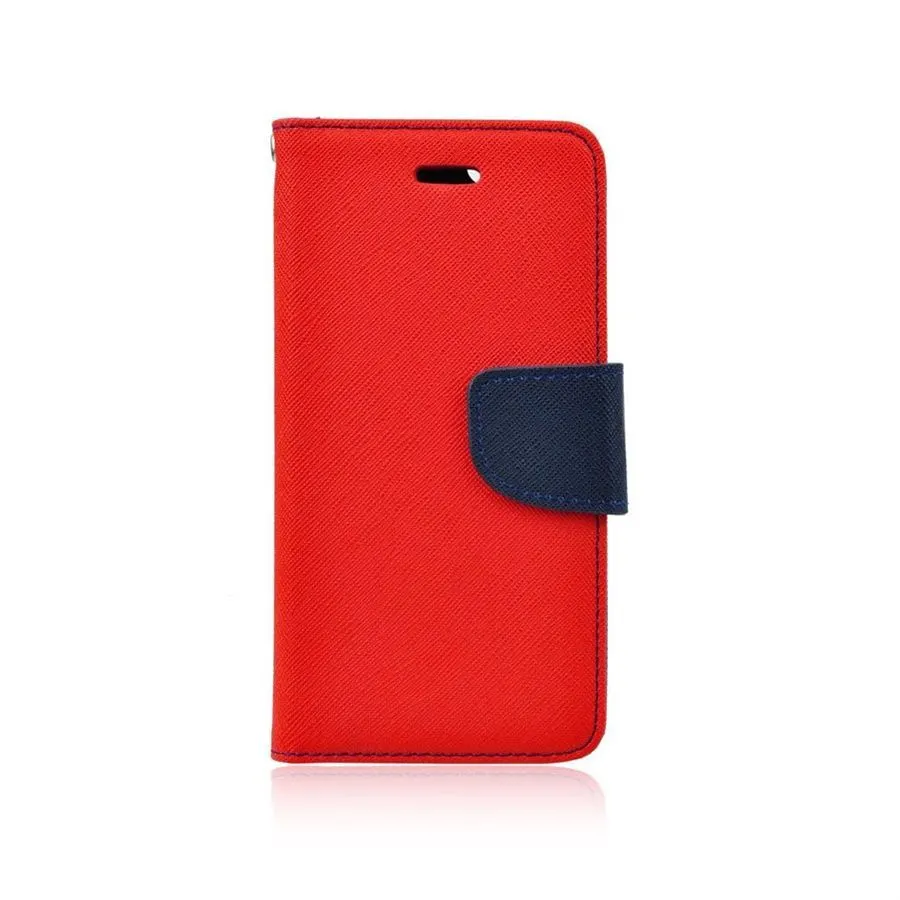 Fancy Book Apple iPhone X / iPhone XS Κόκκινο/Σκούρο Μπλε