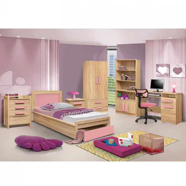ΣΕΤ ΠΑΙΔΙΚΟΥ ΔΩΜΑΤΙΟΥ ΜΕ ΚΡΕΒΑΤΙ-ΚΟΜΟΔΙΝΟ PLAYROOM ΣΕ SONAMA-ΡΟΖ
