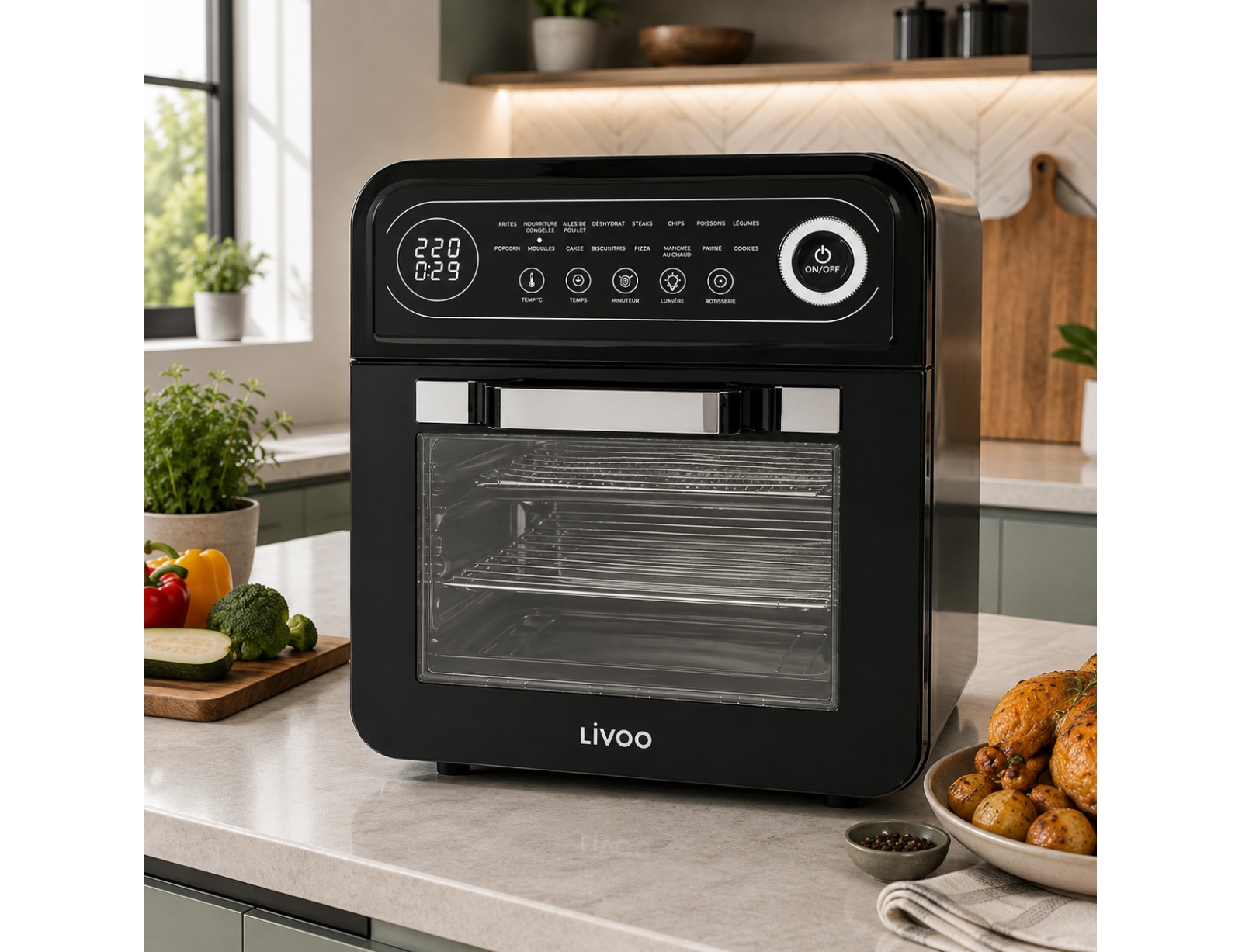 ΦΡΙΤΈΖΕΣ ΑΈΡΟΣ AIR FRYER OVEN LIVOO 12L DOC255