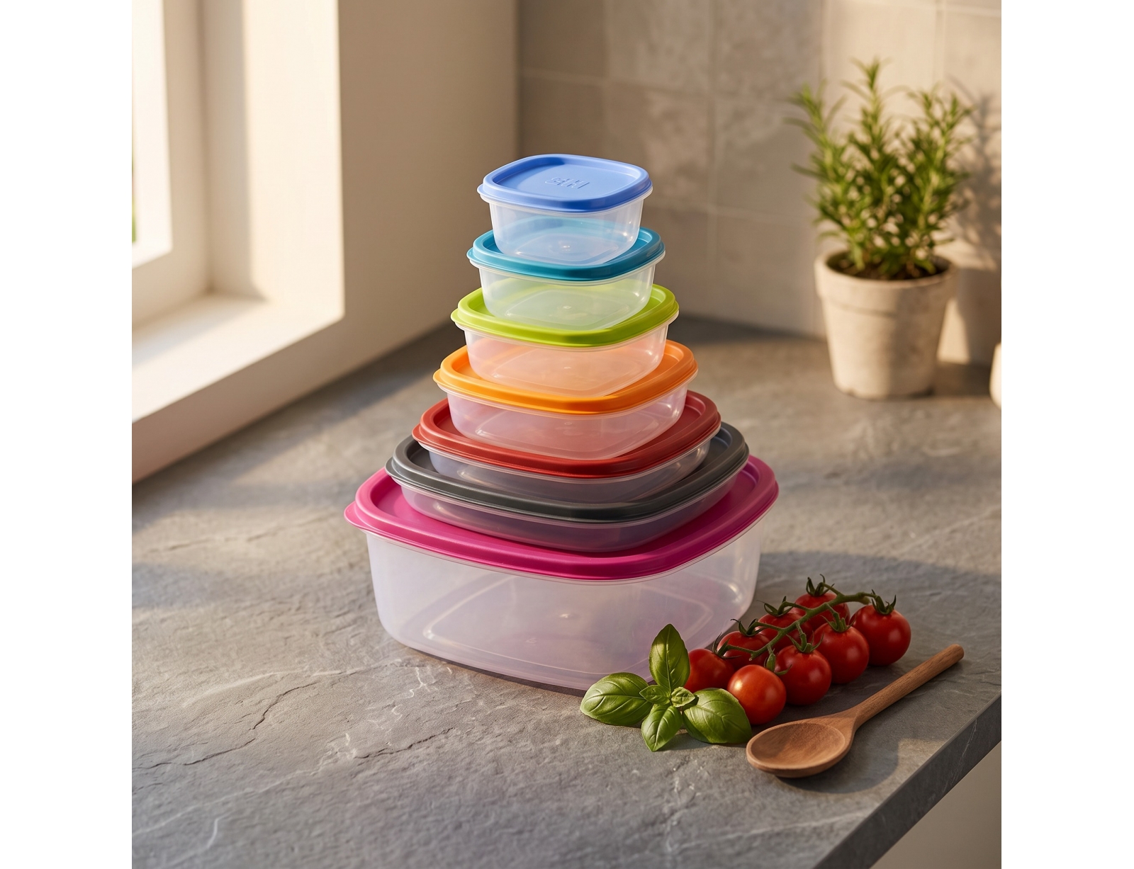 Δοχεία Αποθήκευσης Τροφίμων Excellent Houseware - 7τμχ