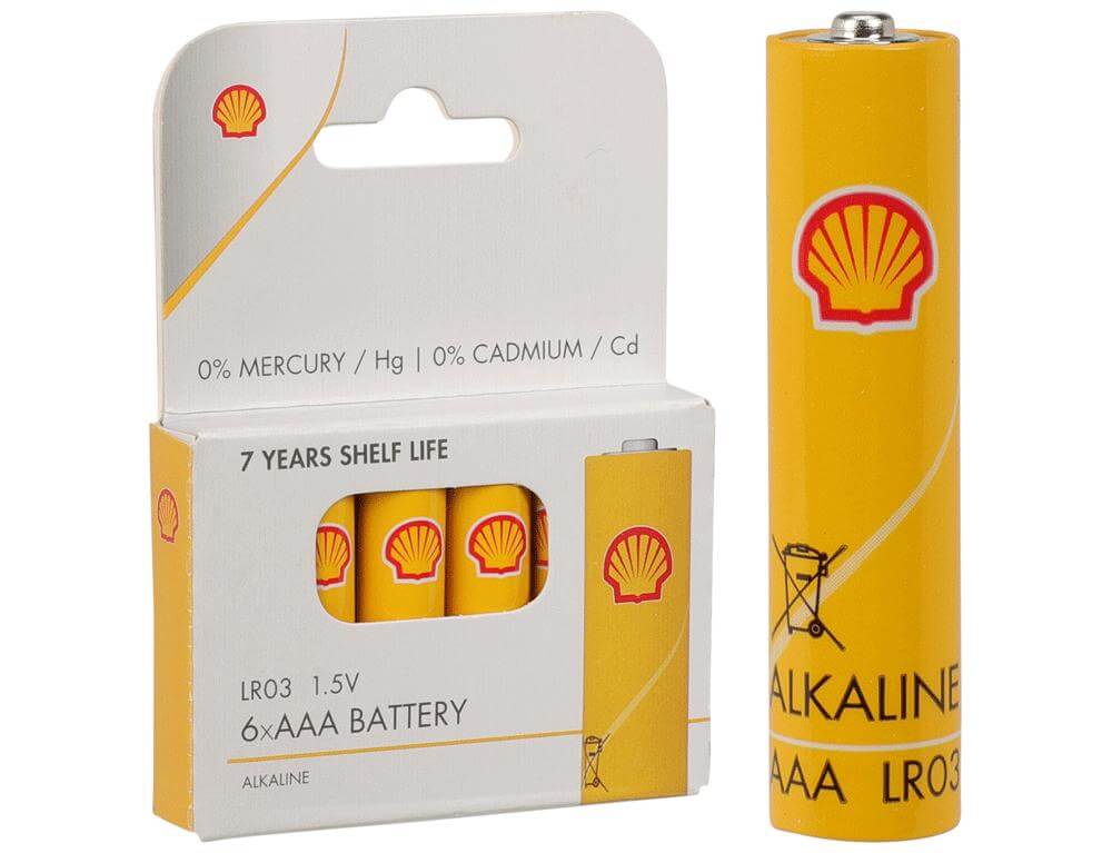 Αλκαλικές μπαταρίες AAA Shell - 6τμχ