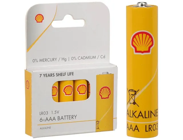 Αλκαλικές μπαταρίες AAA Shell - 6τμχ