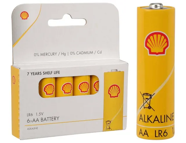 Αλκαλικές μπαταρίες AA Shell - 6τμχ