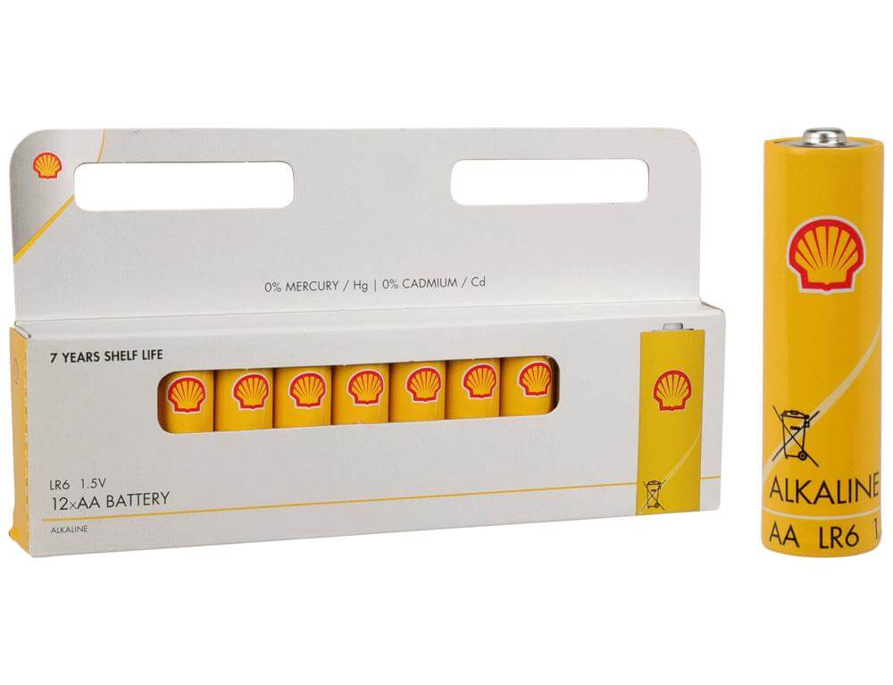 Αλκαλικές μπαταρίες AA Shell - 12τμχ