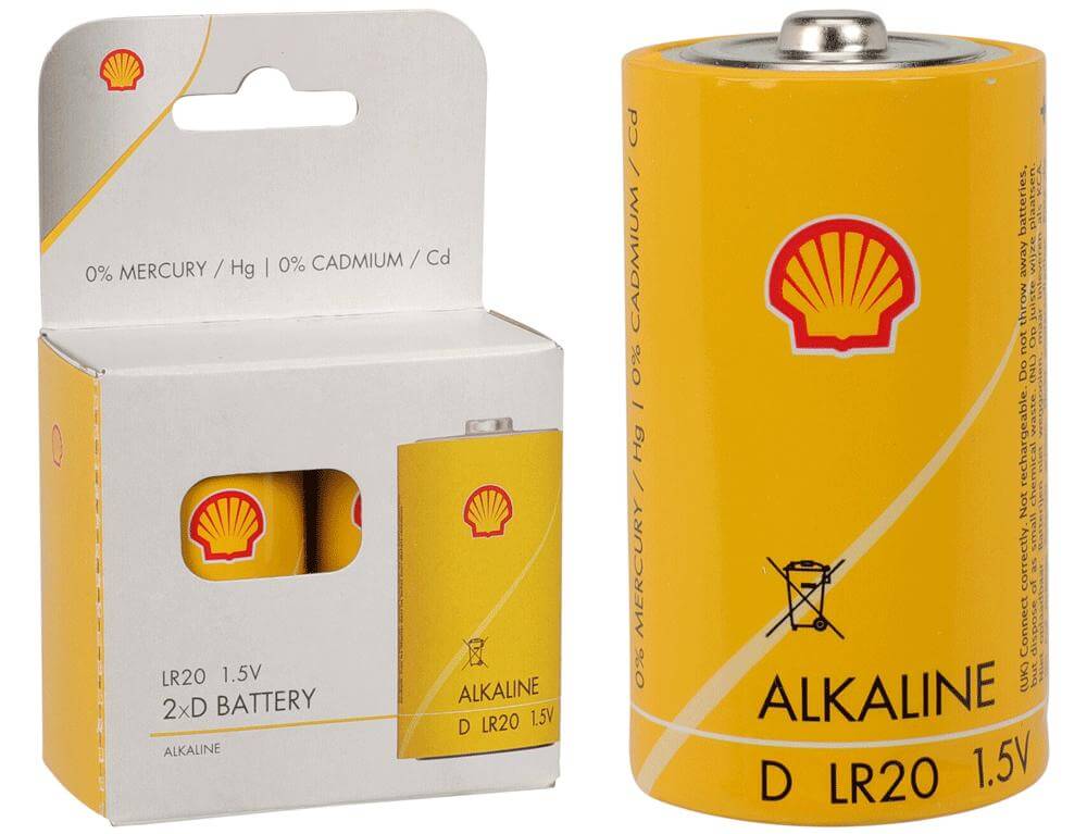 Αλκαλικές μπαταρίες D LR20 Shell - 2τμχ