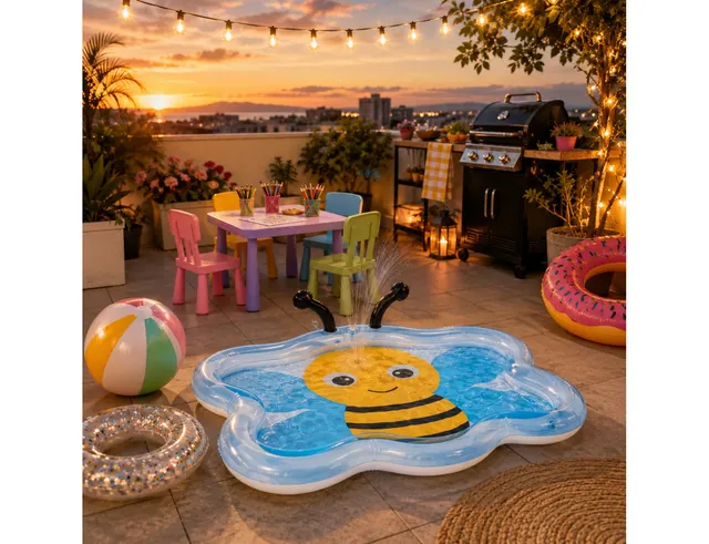 ΠΙΣΊΝΕΣ ΚΉΠΟΥ - ΒΕΡΆΝΤΑΣ ΠΙΣΙΝΑ ΦΟΥΣΚΩΤΗ BABY BUMBPLE BEE 127X102X28CM I034