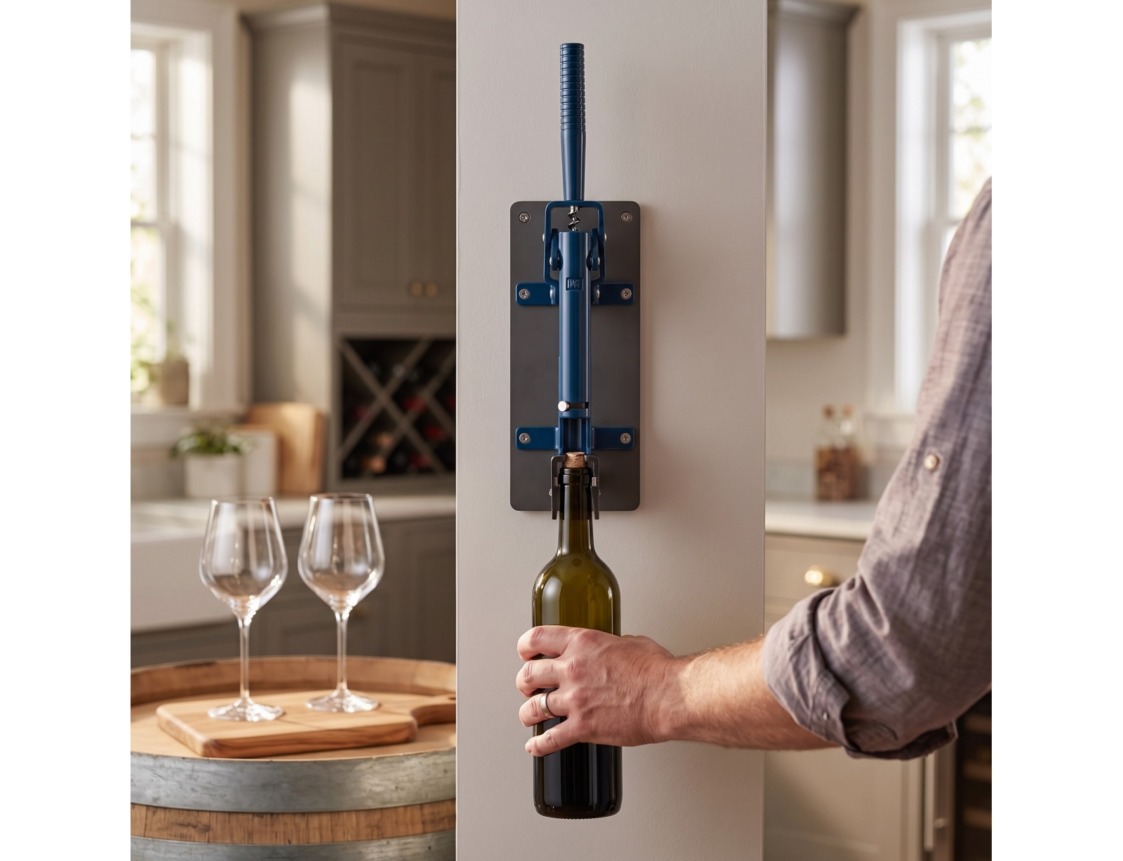 ΣΤΑΘΕΡΆ ΑΝΟΙΧΤΉΡΙΑ ΤΟΊΧΟΥ / ΠΆΓΚΟΥ WALL-MOUNTED CORKSCREW BOJ 110 LUX HABANA BLUE DGY