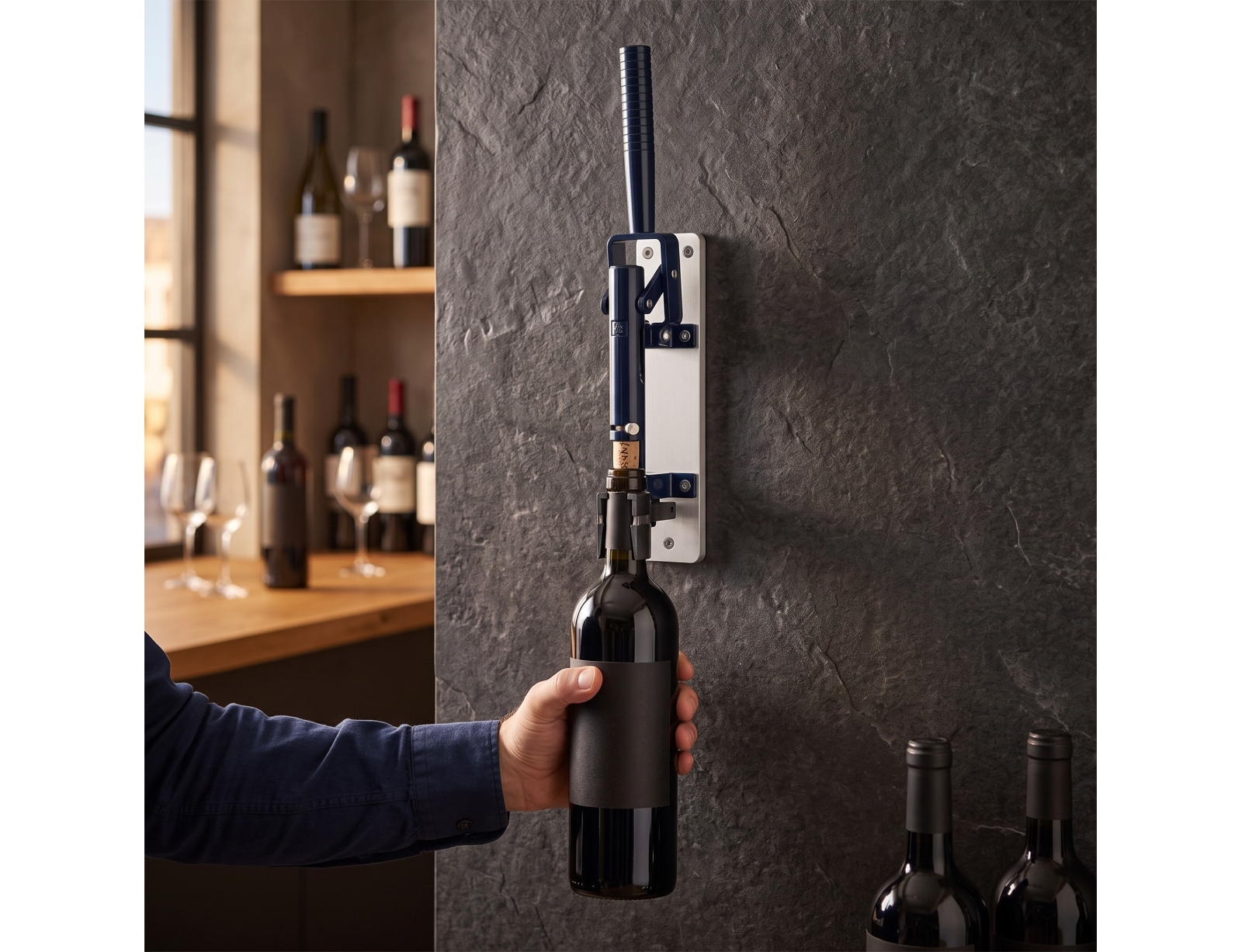 ΣΤΑΘΕΡΆ ΑΝΟΙΧΤΉΡΙΑ ΤΟΊΧΟΥ / ΠΆΓΚΟΥ WALL-MOUNTED CORKSCREW BOJ 110 LUX STARNIGHT BLUE