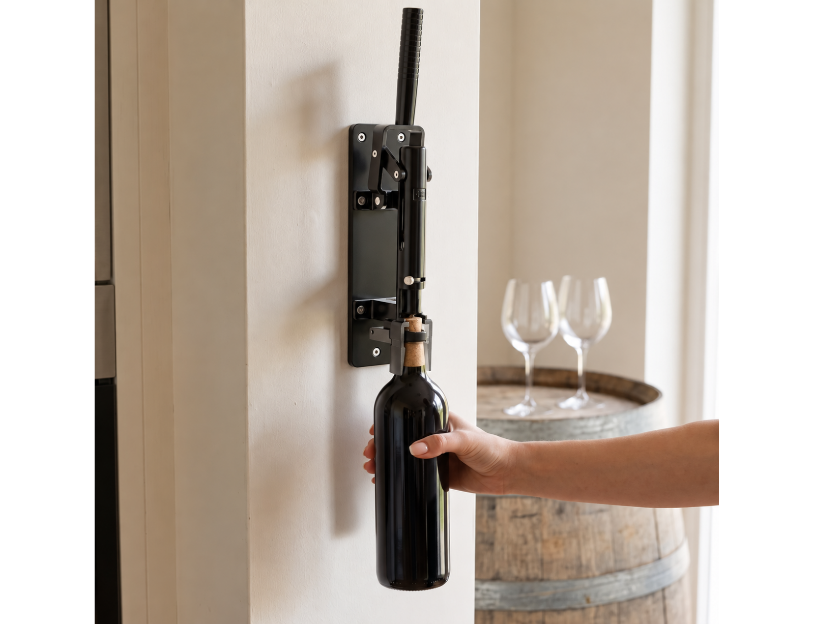 ΣΤΑΘΕΡΆ ΑΝΟΙΧΤΉΡΙΑ ΤΟΊΧΟΥ / ΠΆΓΚΟΥ WALL-MOUNTED CORKSCREW BOJ 110 LUX PURE BK DGY 010