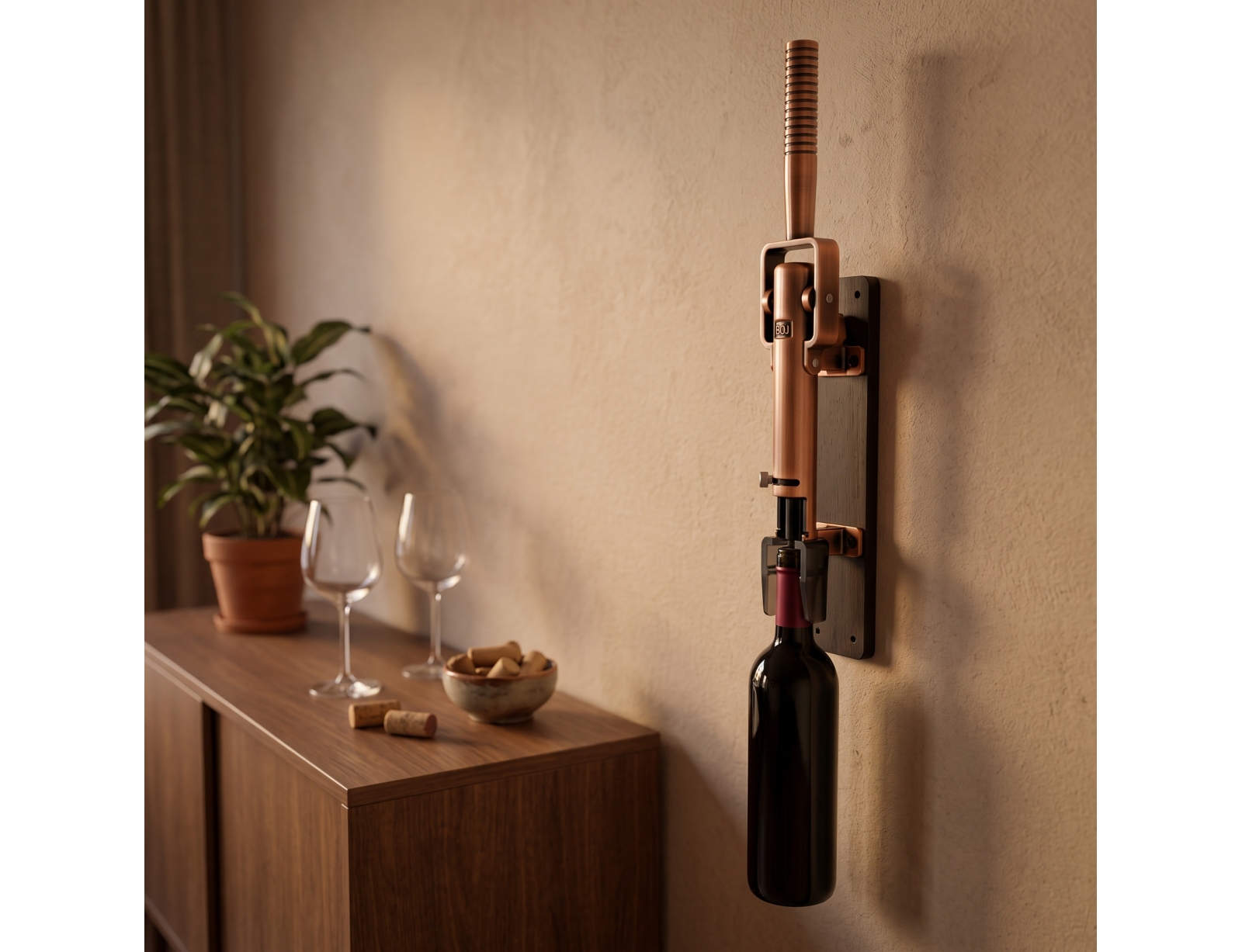 ΣΤΑΘΕΡΆ ΑΝΟΙΧΤΉΡΙΑ ΤΟΊΧΟΥ / ΠΆΓΚΟΥ WALL-MOUNTED CORKSCREW BOJ 110 OLD-COPPERED ASH/WD