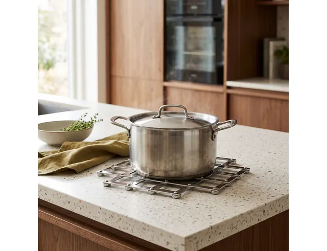 ΒΆΣΕΙΣ ΓΙΑ ΖΕΣΤΆ ΣΚΕΎΗ EXTENSIBLE TABLE MAT BOJ 27X26CM. CHROME PLATED 01