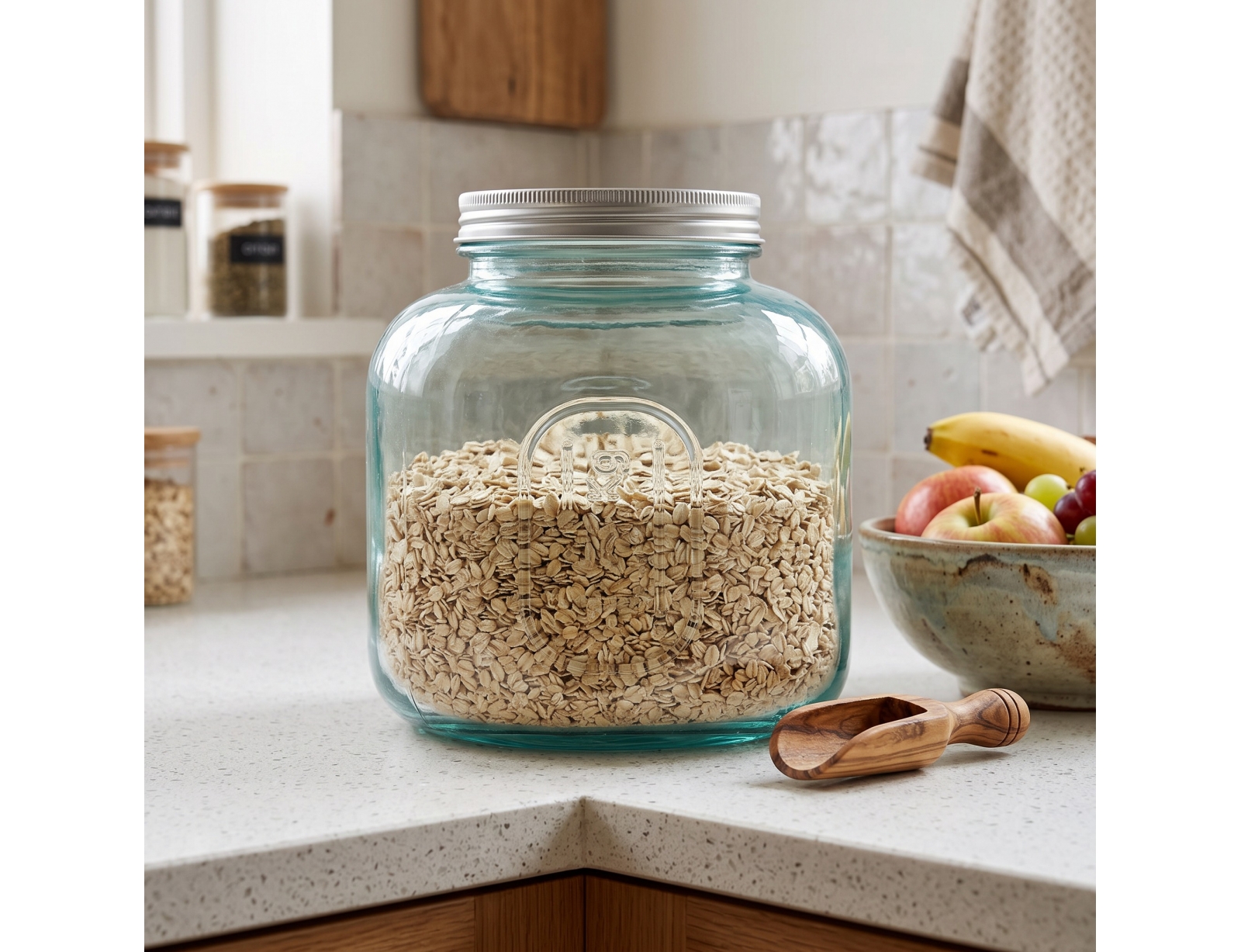 Δοχείο με καπάκι Glass Drops Storage - 1.5L