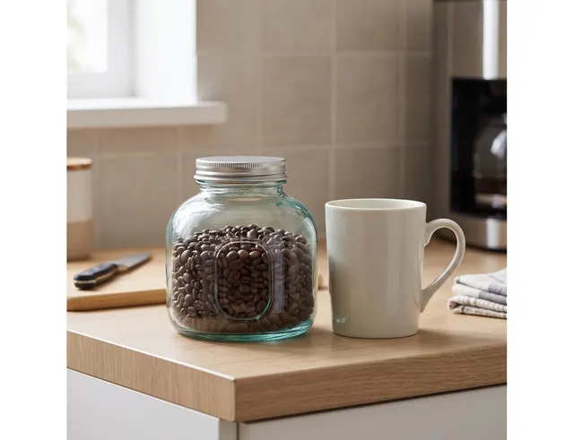 Δοχείο με καπάκι Glass Drops Storage - 350ml