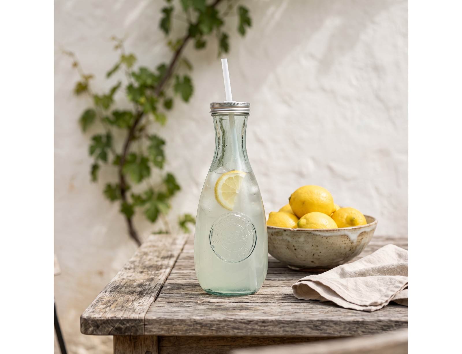 ΔΙΑΚΌΣΜΗΣΗ ΣΕ ΓΥΆΛΙΝΟ DESIGN ΜΠΟΥΚΑΛΙ GLASS DROPS AUTHENTIC 600CC ME ΚΑΛΑΜΑΚΙ